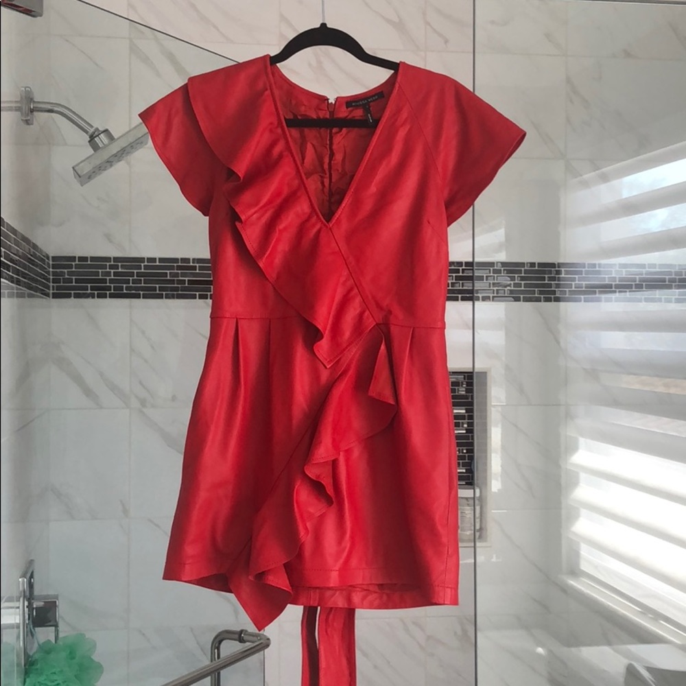 Marissa Webb Josefina Leather Dress - small